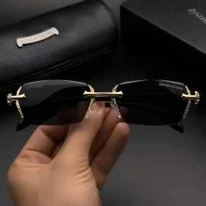 Chrome Hearts Luxury Rimless Eyewear - Golden Black