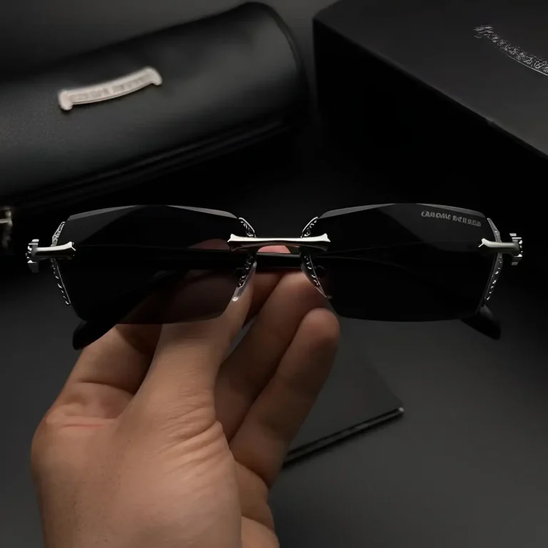 Chrome Hearts Luxury Rimless Eyewear - Silver Black