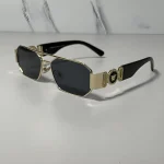 VS Luxury Medallion Metal Frame Sunglass -Golden