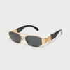 VS Luxury Medallion Metal Frame Sunglass -Golden