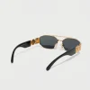 VS Luxury Medallion Metal Frame Sunglass -Golden