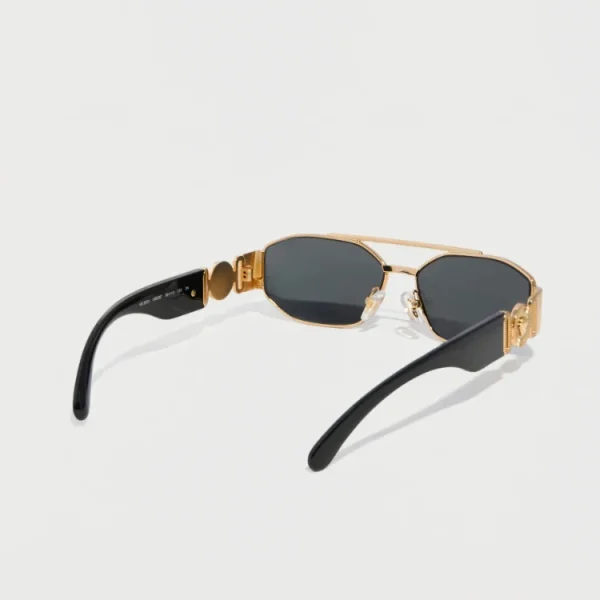 VS Luxury Medallion Metal Frame Sunglass -Golden