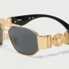 VS Luxury Medallion Metal Frame Sunglass -Golden